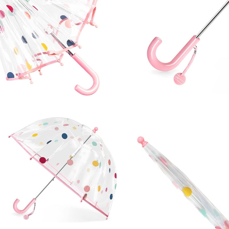 RONIARE Kids Clear Bubble Umbrellas for Rain Dome Windproof Umbrella for Kid Girls and Boys - Image 3